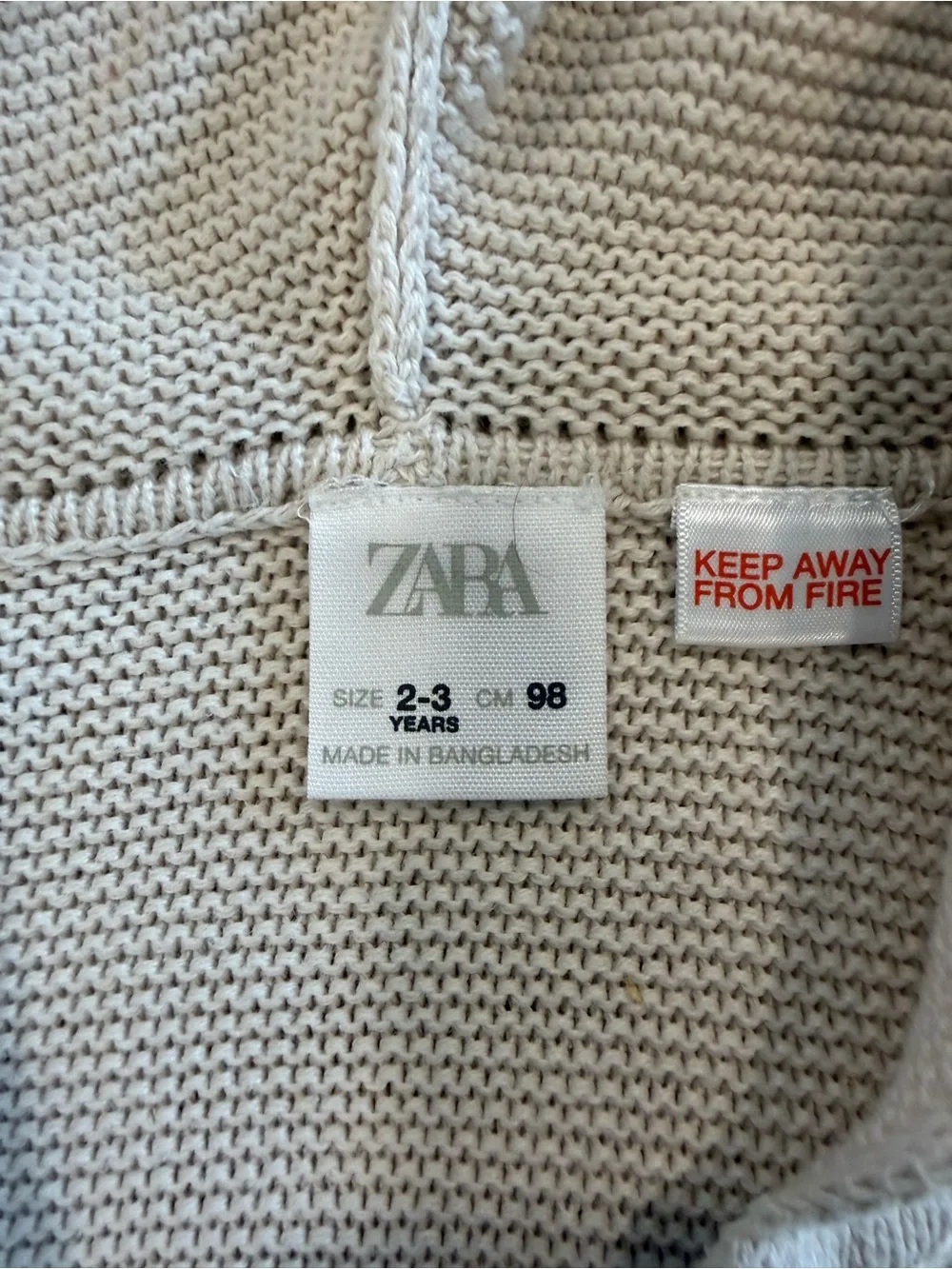 Zara Light Gray Knit Zip Cardigan